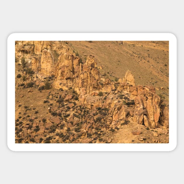 The Different Faces Of Smith Rock - 2 © Sticker by PrinceJohn